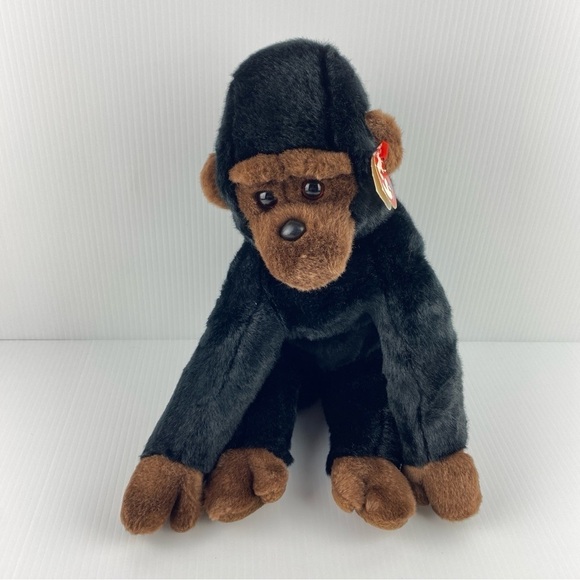 Ty Beanie Baby Congo Gorilla Plush Vintage 1999 Black Brown Monkey 10 inch - Picture 2 of 11